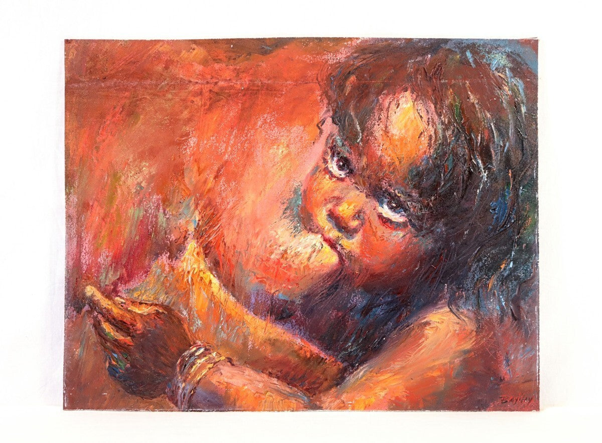 Garth Bayley Original Oil Painting The Gaze South African/British Artist Signed