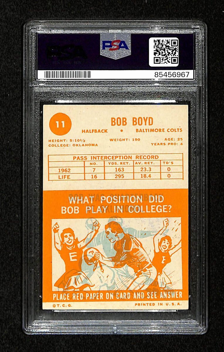 Bob Boyd Signed/Autographed 1963 Topps Card #11