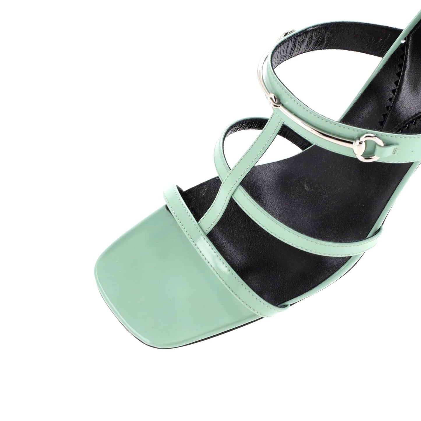 Gucci Women'S Horsebit Cage Heeled Sandals Leather