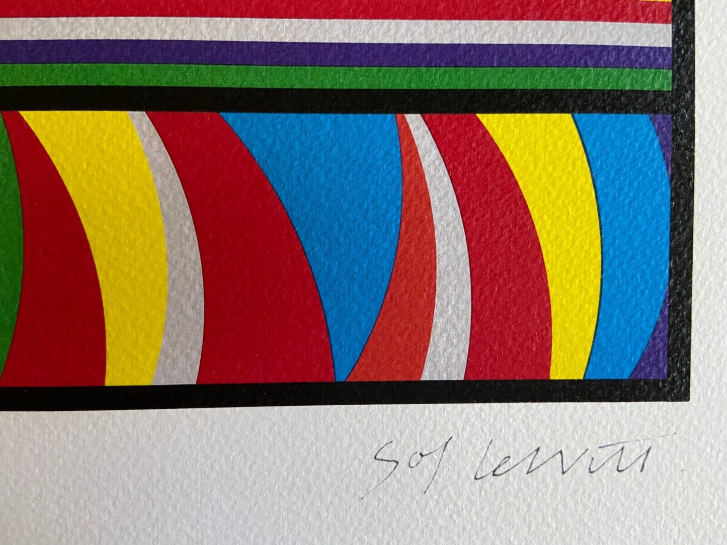 Sol Lewitt Lithograph Coa Signed Numbered O