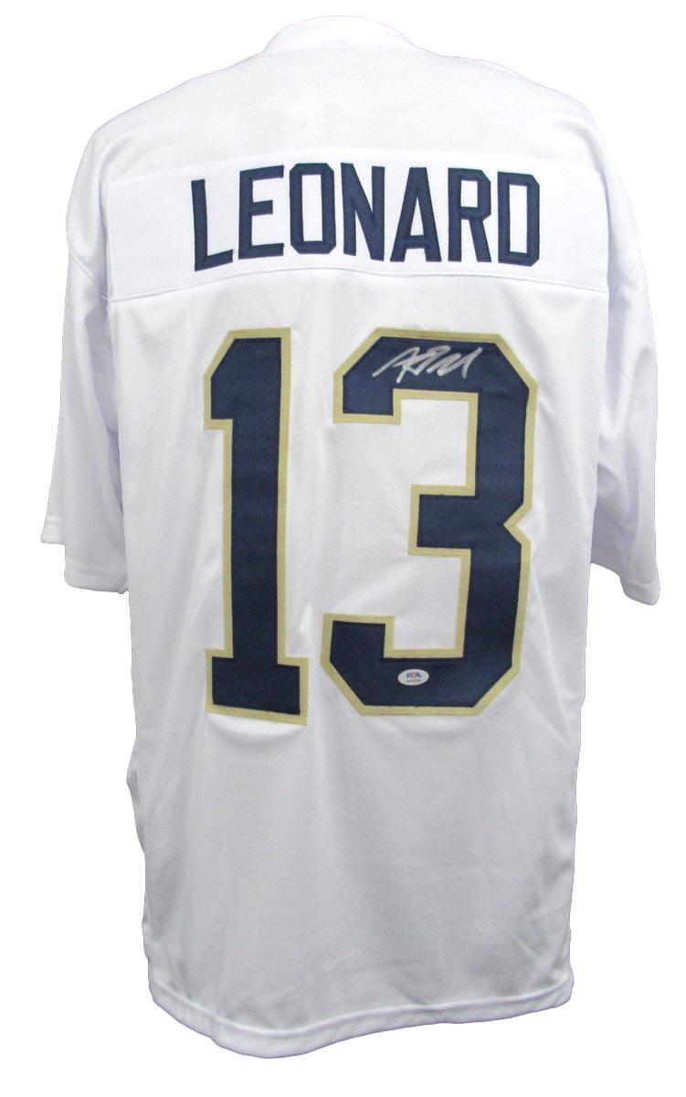 Riley Leonard Signed/Auto White Custom Football