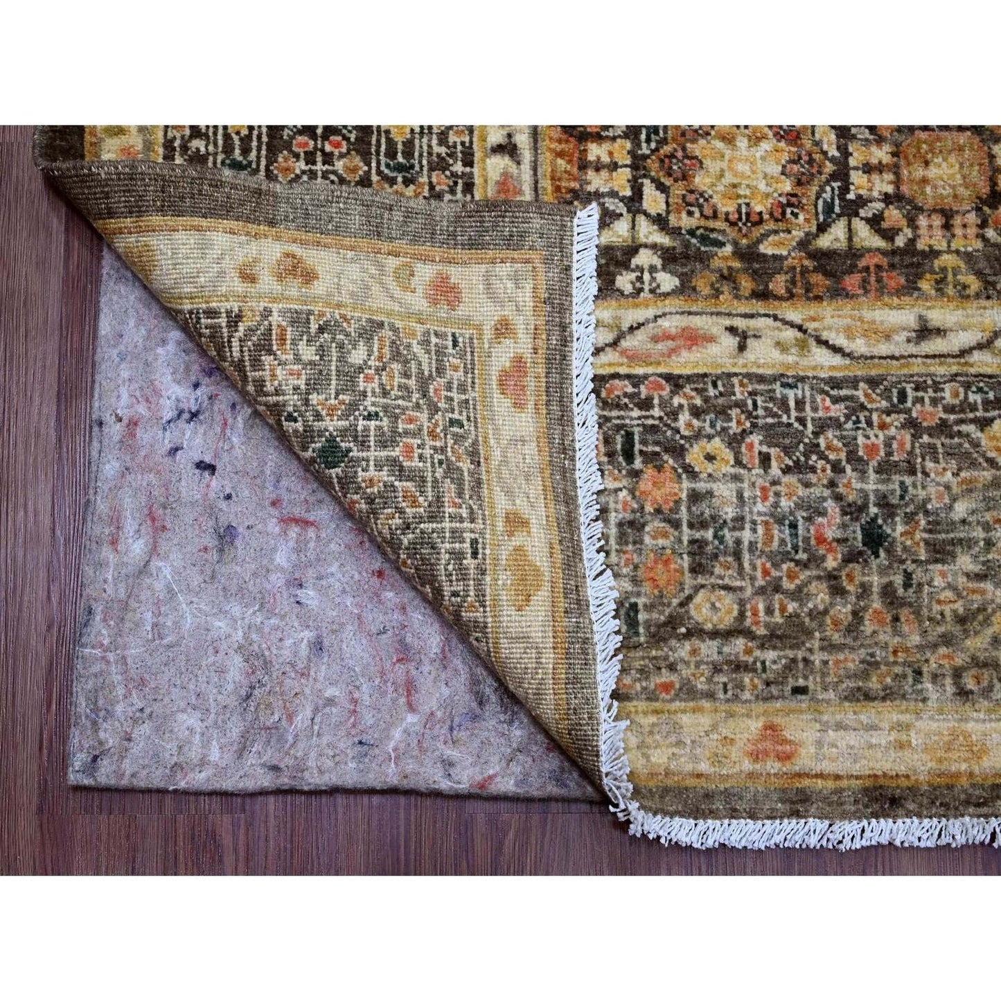 8'4"X9'6" Brown 14Th Century Mamluk Dynasty Pattern Hand Knotted Wool Rug