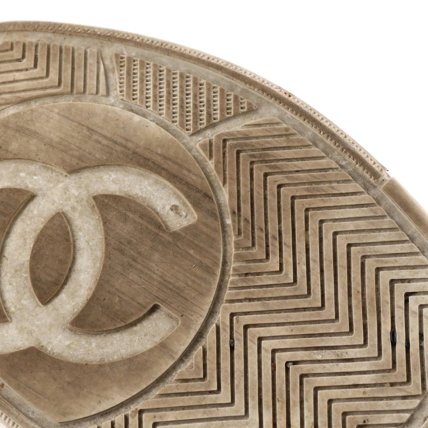 Chanel Women'S Cc Low-Top Sneakers Perforated Leather