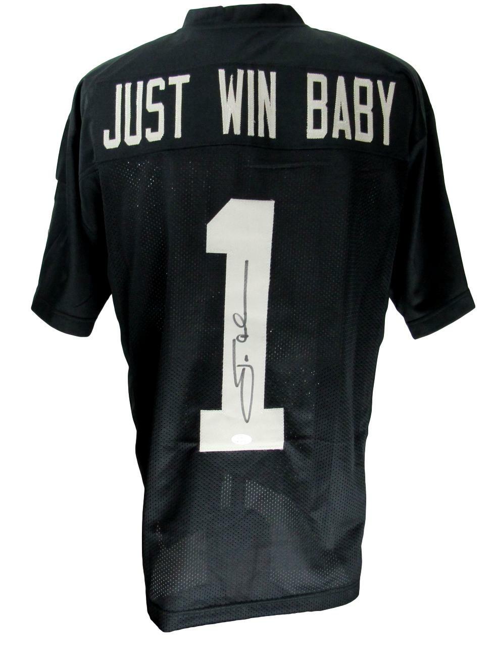 Jon Gruden Signed Las Vegas Raiders Just Win Baby Jersey Jsa Witness 156403
