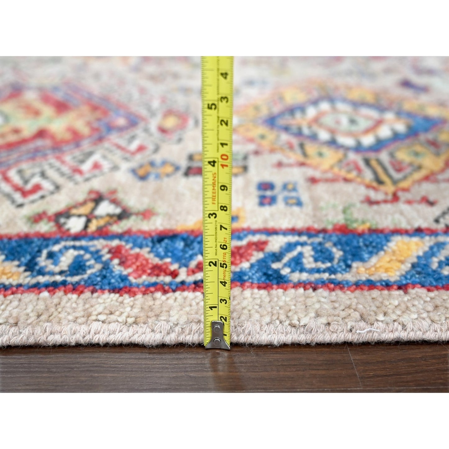 12'X17'9" Camel Geometric Design Wool Hand Knotted Oversize Oriental Rug