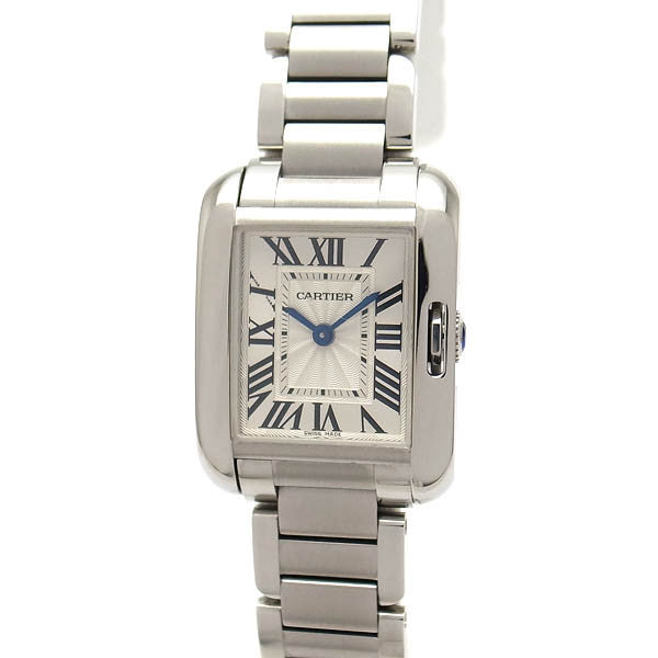 Cartier Tank Anglaise W5310022 Gray Band Size 16Cm Ladies Used Watch #21111