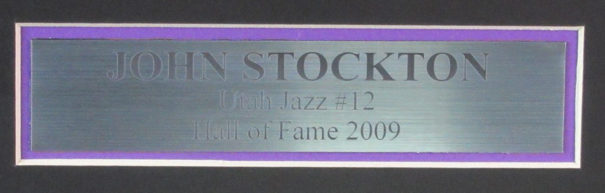 John Stockton Autographed Jersey Utah Jazz Framed