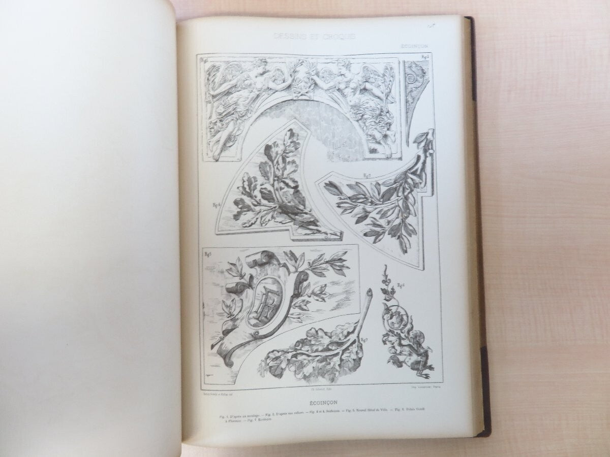 Henry Guedy Dessins Et Croquis D'Architecture Et D'Ornementation (Original 20Th)
