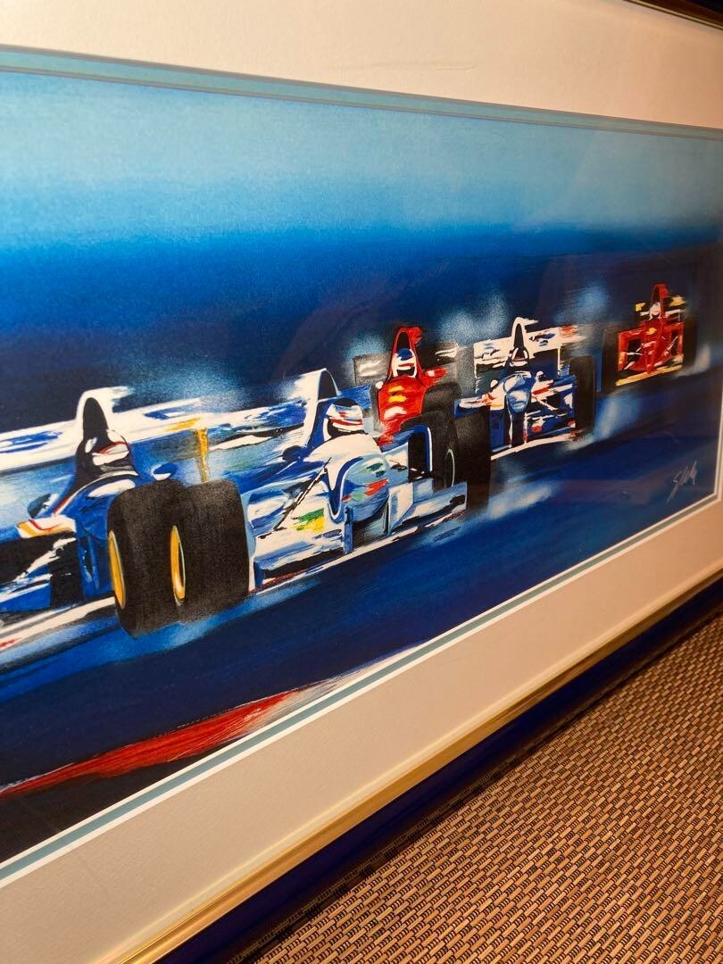 Victor Spahn F1 Original Silk Screen Signed Coa Limited Edition 8/30 Framed