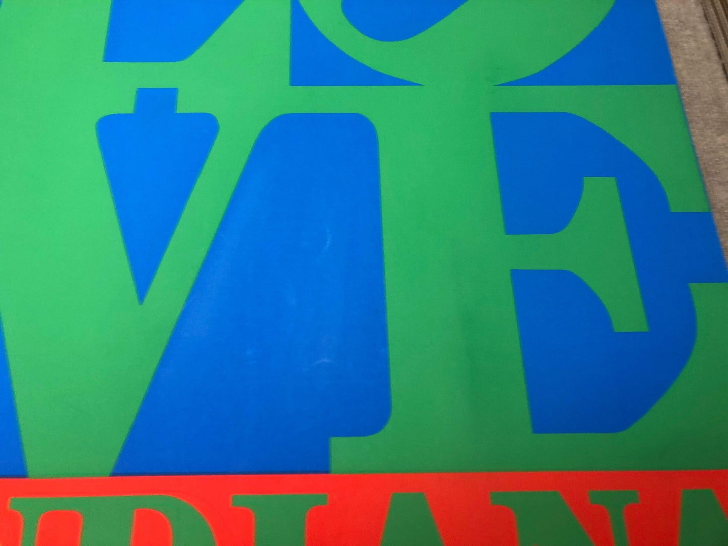 Robert Indiana Love-Stable " Serigraph Pop Art Green, Blue, Re