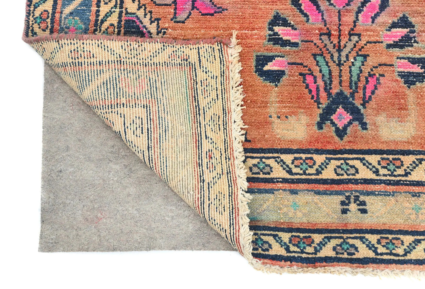 Distressed Tribal Oriental Runner Rug Handmade