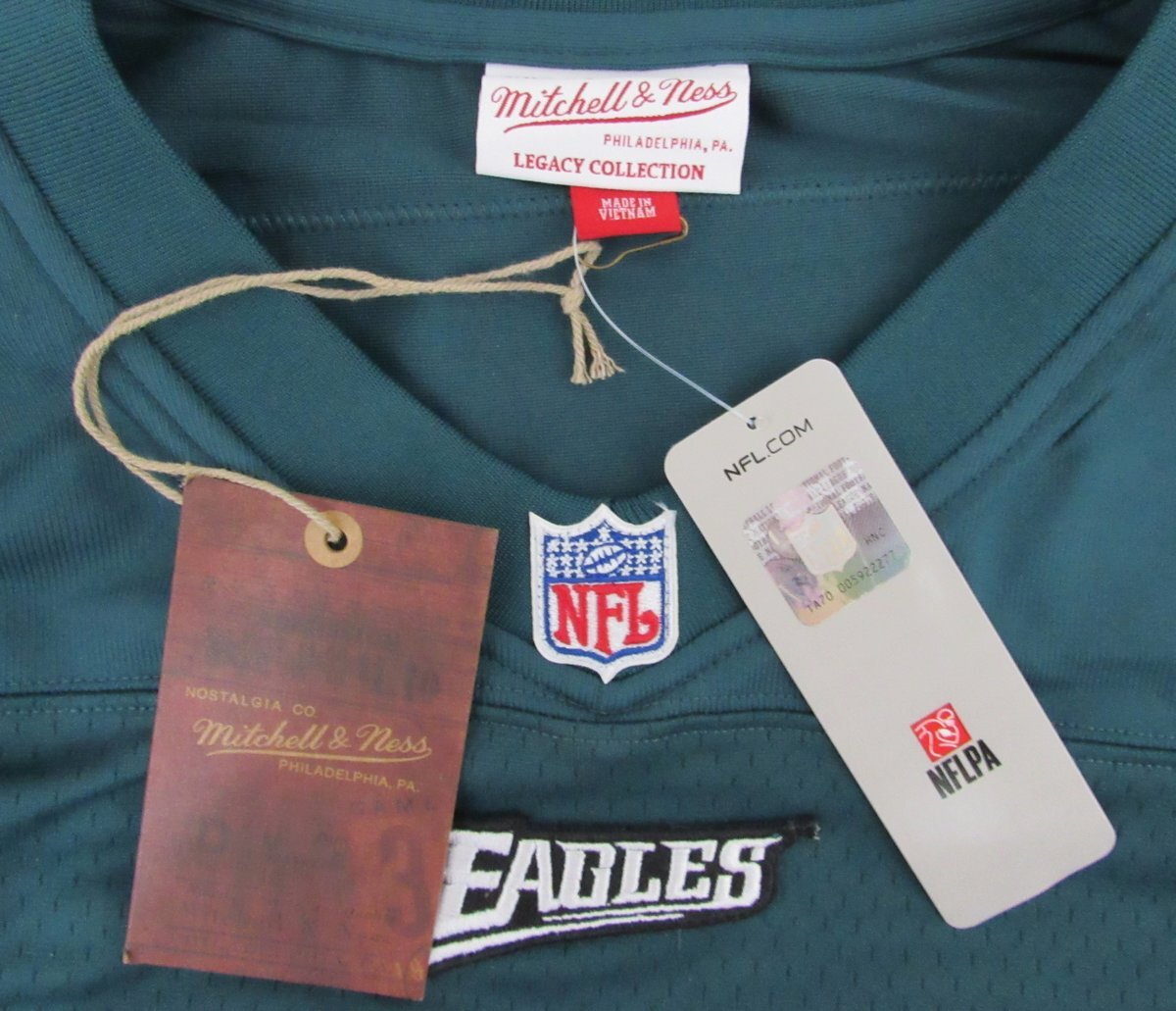 Brian Dawkins Signed Eagles Mitchell & Ness Green