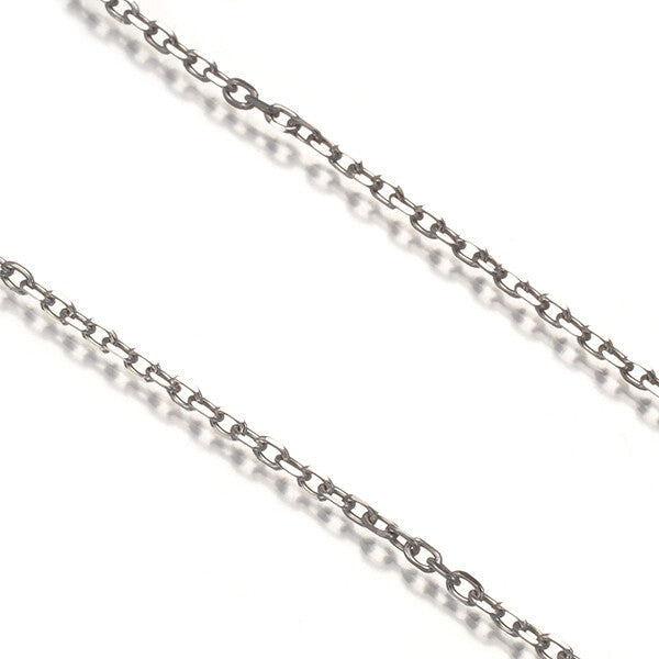 Mikimoto Cable Chain Necklace 41Cm 18K 750 White Gold