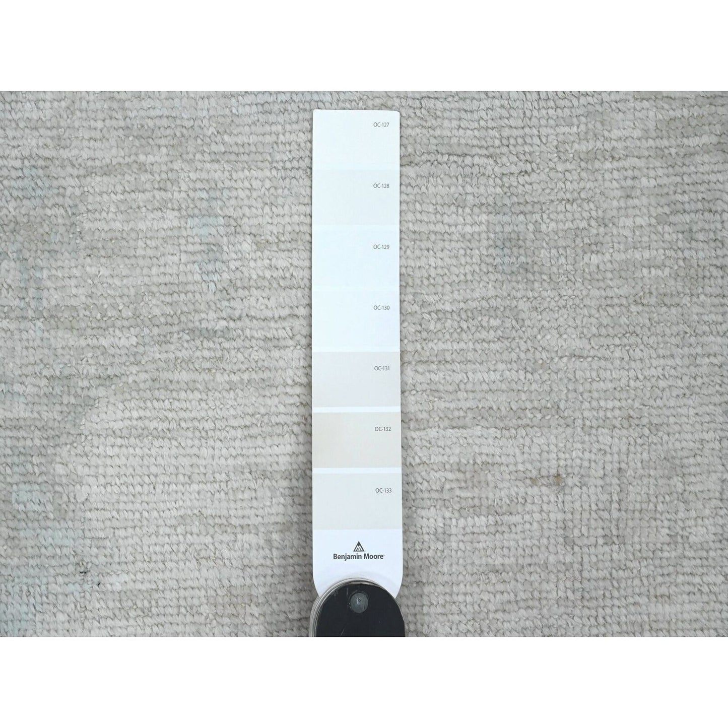 2'7"X7'9" White Afghan Angora Oushak Hand Knotted 100% Wool Runner Rug