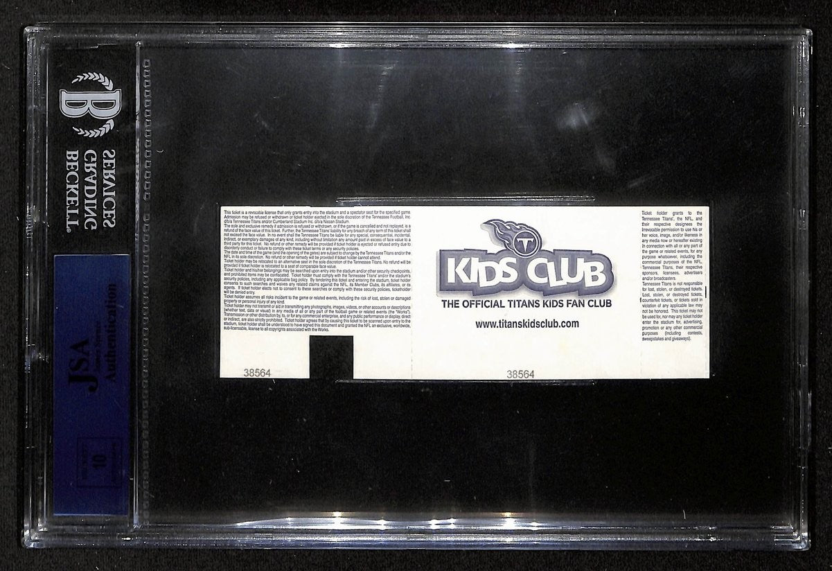 Marcus Mariota Signed 2015 Titans Full Ticket Most Tds 1St 3 Games Bas 201848