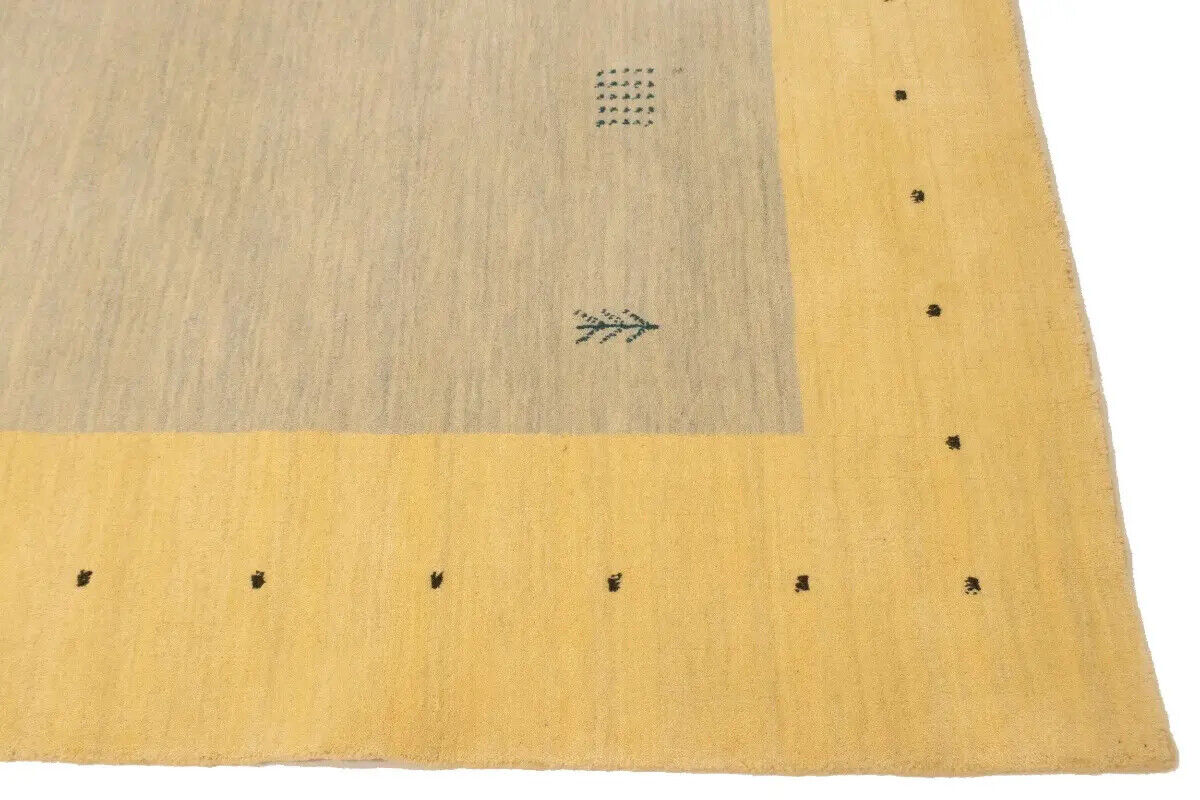 Modern Lori Gabbeh Rug Hand-Loomed Tribal Border
