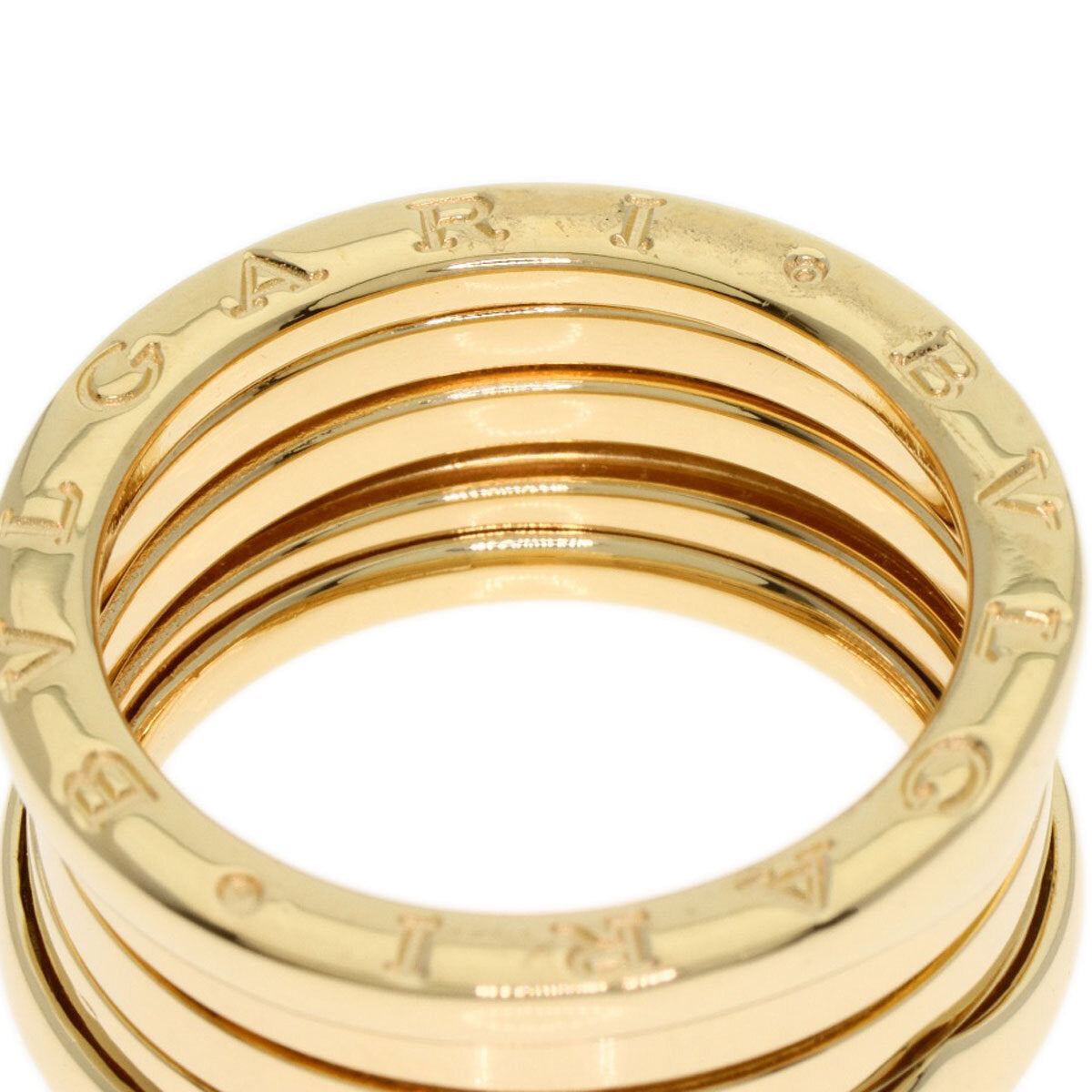 Bvlgari Ring B.Zero1 3 Bands #60 K18 Yellow Gold