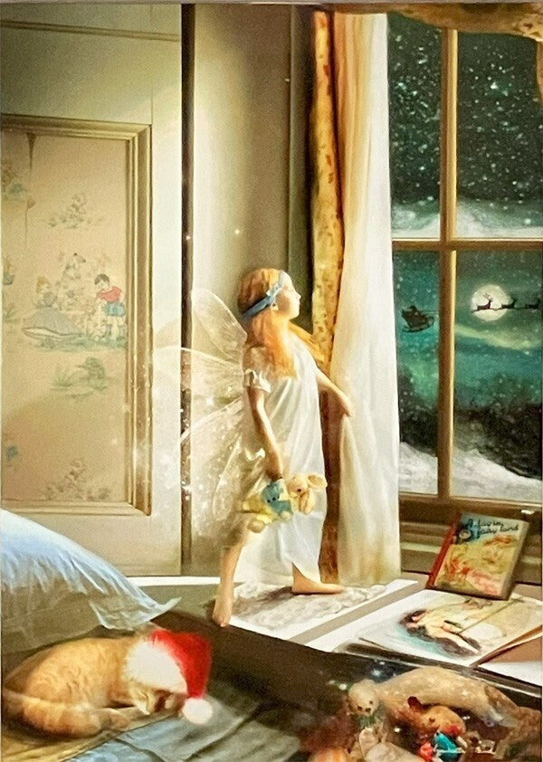 Charlotte Bird (Uk) Signed Photograph Print "Fairy Cat" Art Framed