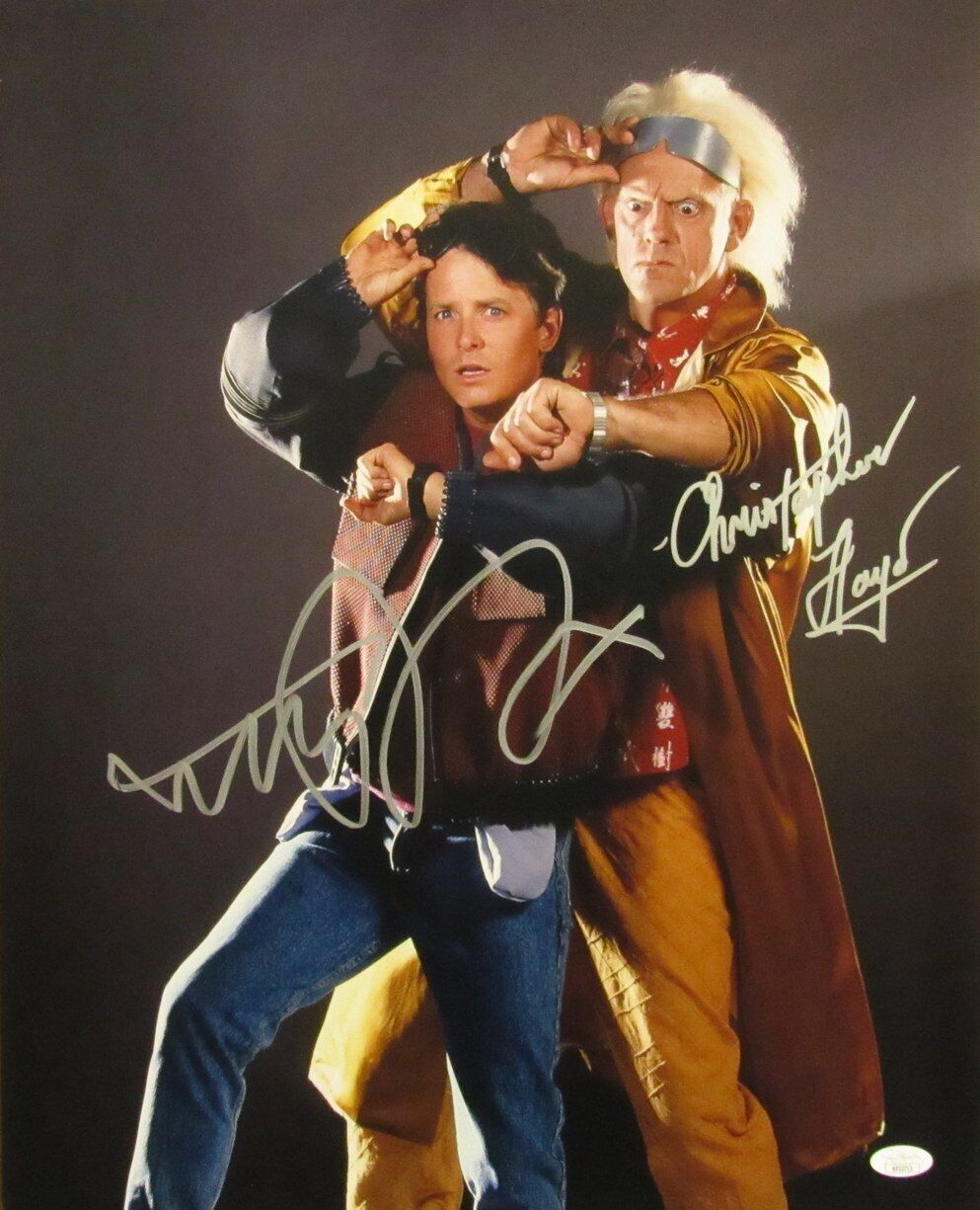 Michael J Fox/Christopher Lloyd Sign/Auto 16X20