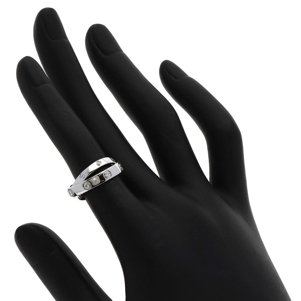 Cartier Ring Be Love Ring Diamond #47 K18 White
