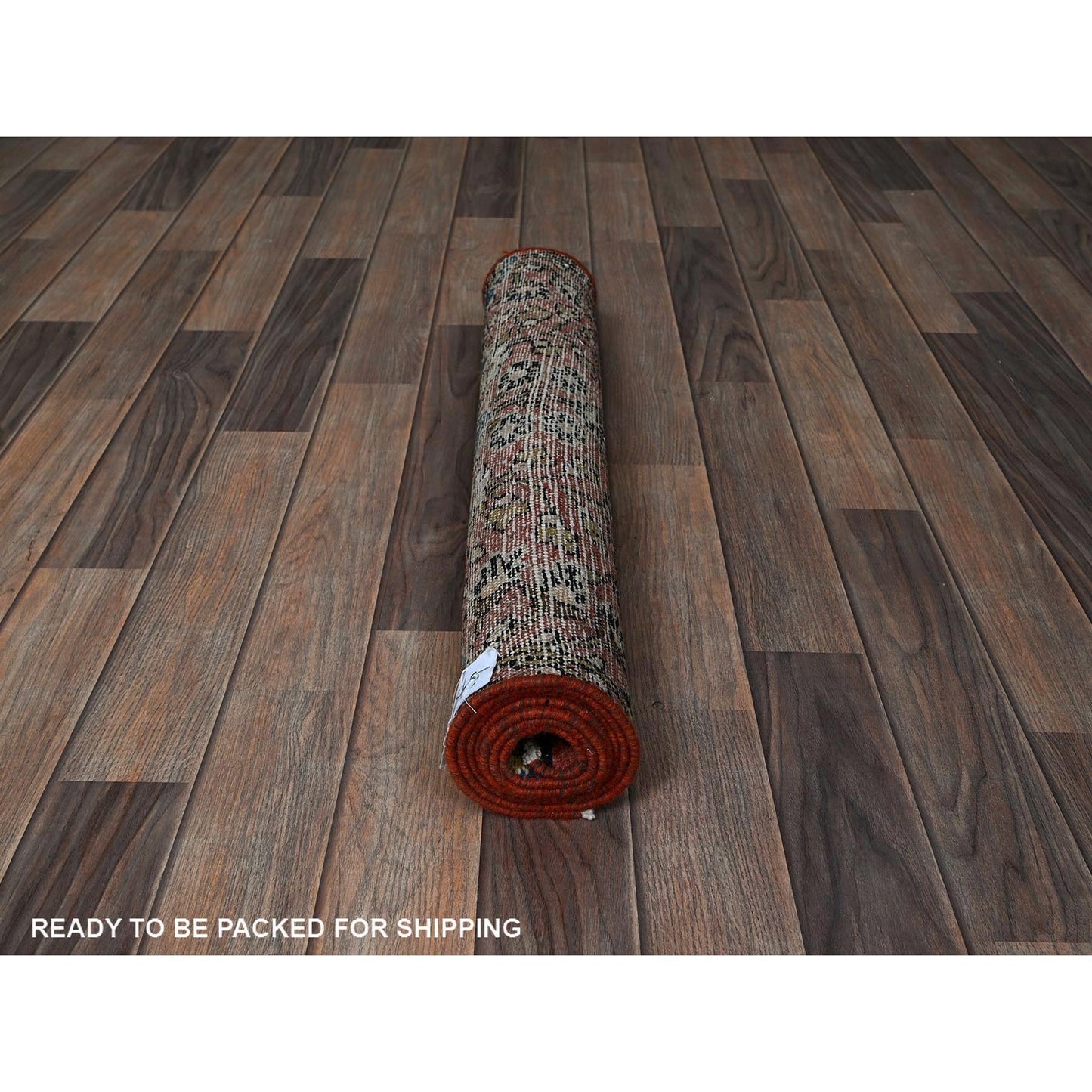 2'5"X5'10" Blush Red Vintage Zoroastrian Hand Knotted Wool Runner Rug