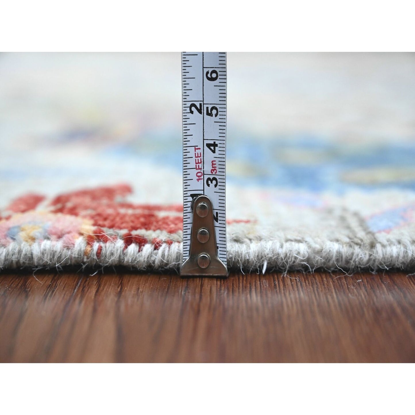 5'2"X7'4" Gray Afghan Peshawar Birds Design Soft Wool Hand Knotted Rug