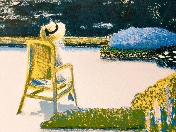Jean-Pierre Cassigneul Lithograph 'Summer Garden' Signed Framed Large Pieace