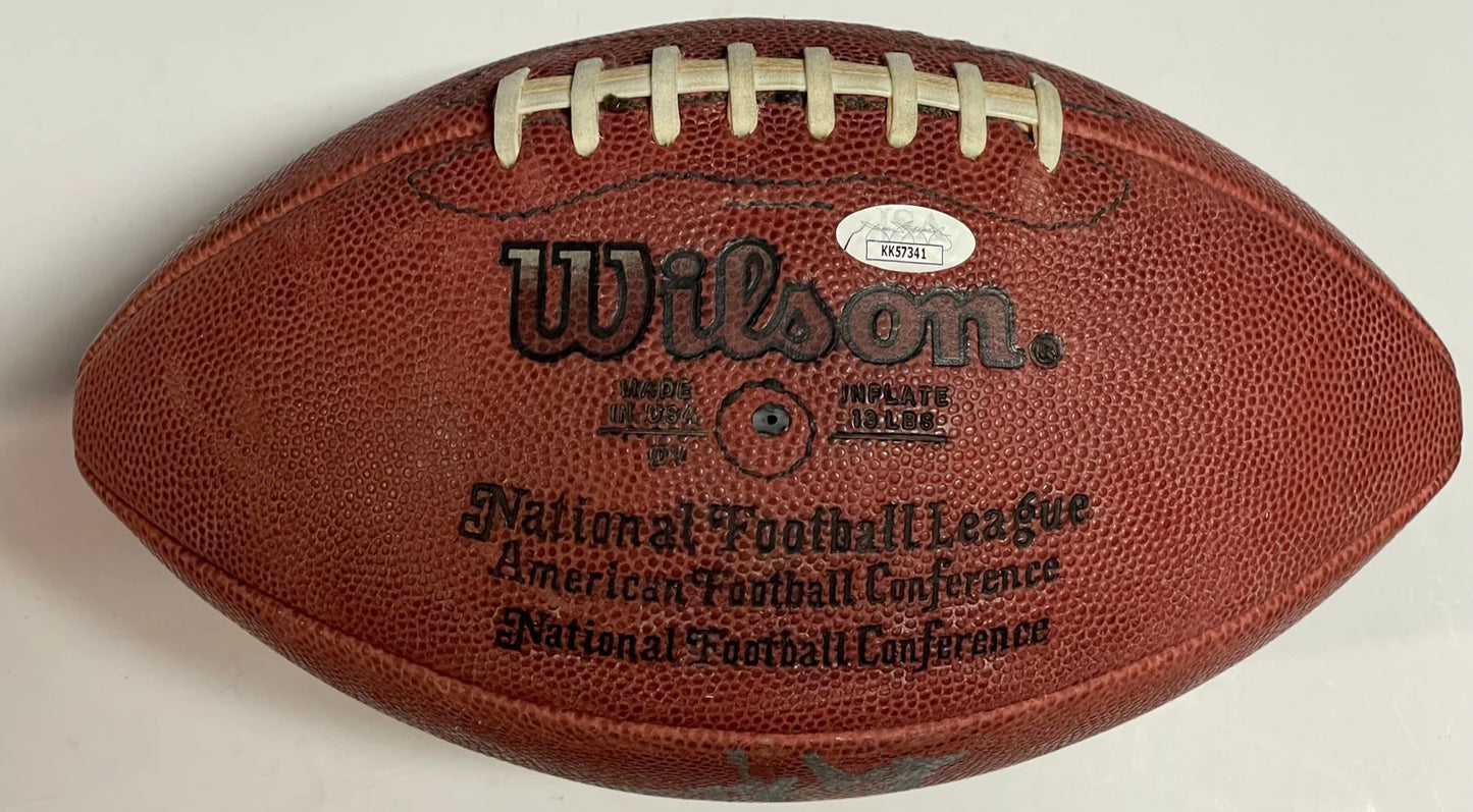 Troy Aikman Mike Ditka Autographed Official Wilson Nfl Football (Jsa)