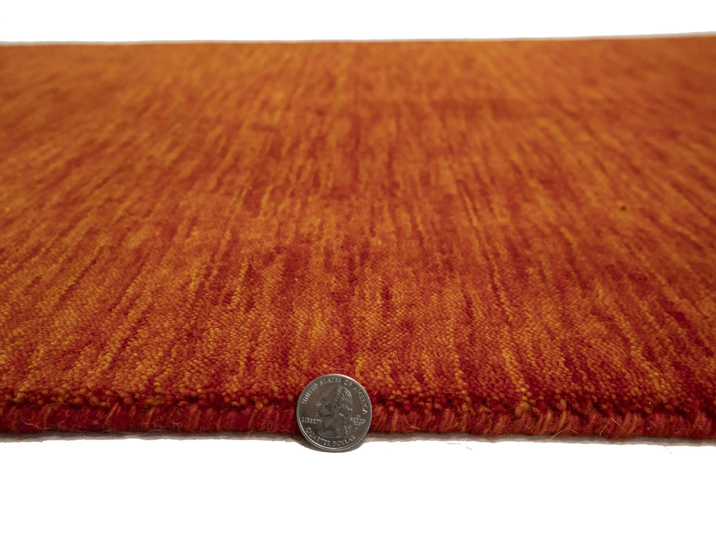 Orange Red Solid Design Hand-Loomed 3X10 Gabbeh