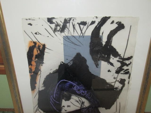 Lionel Perrotte Abstract Collage Mixed Media 1990S Signed 50/99 Large French Art