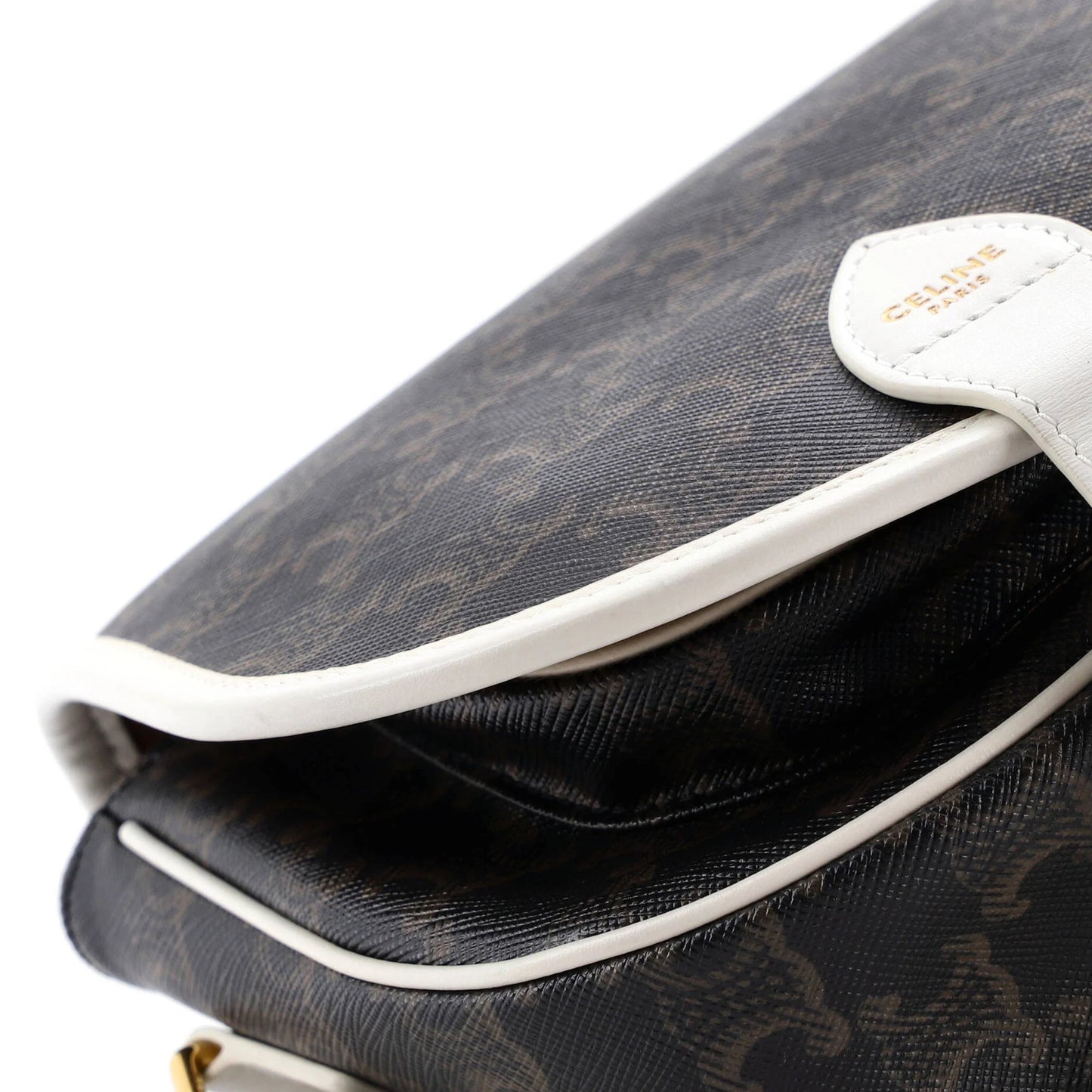 Celine Folco Bag Triomphe Coated Canvas Medium