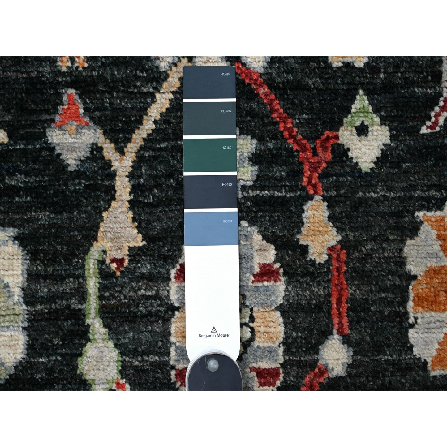 2'10"X12' Eerie Black Tribal Design Angora Oushak Runner Oriental Rug