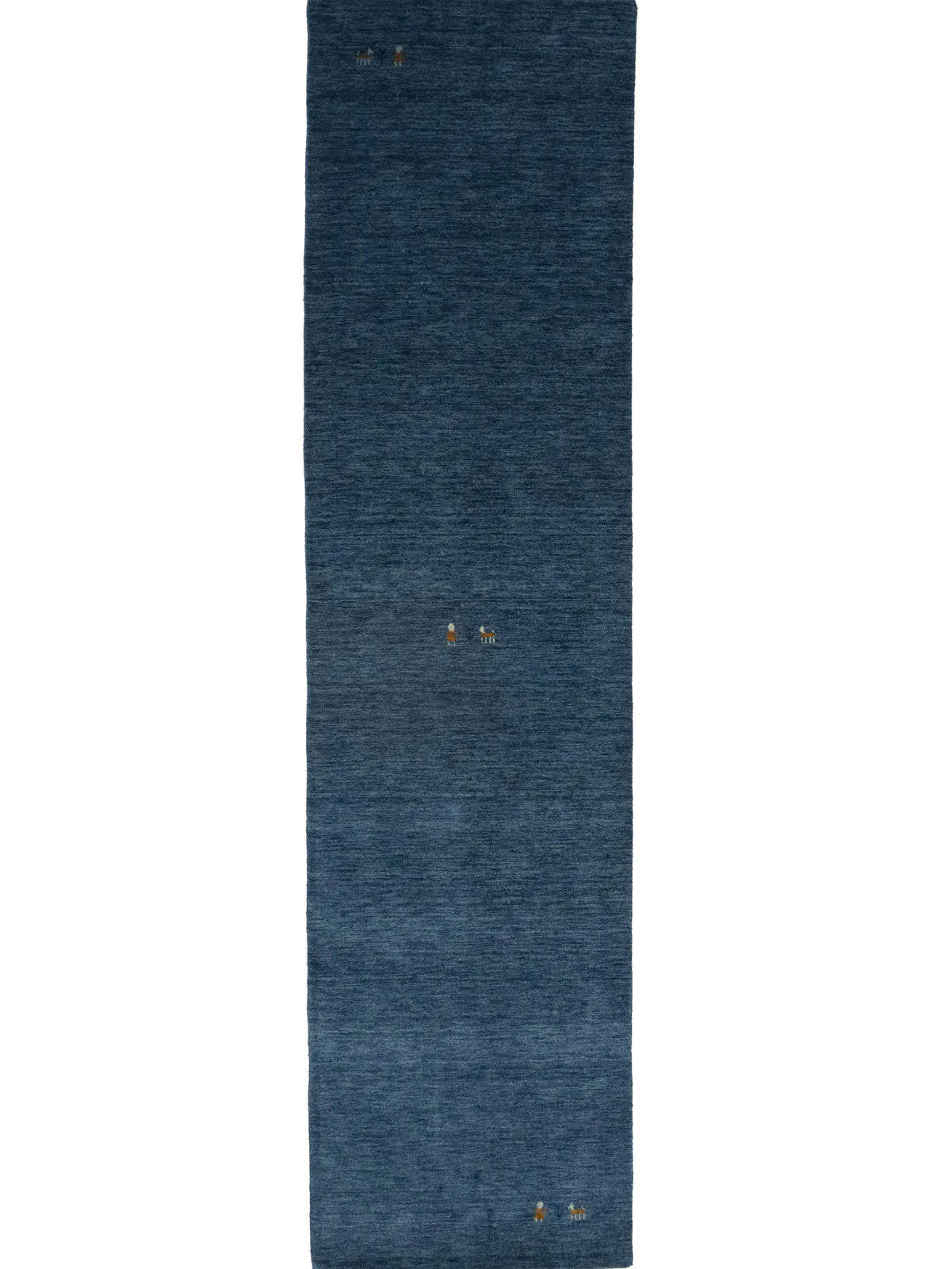 Modern Gabbeh Runner Rug 3X10 Ft Steel Blue