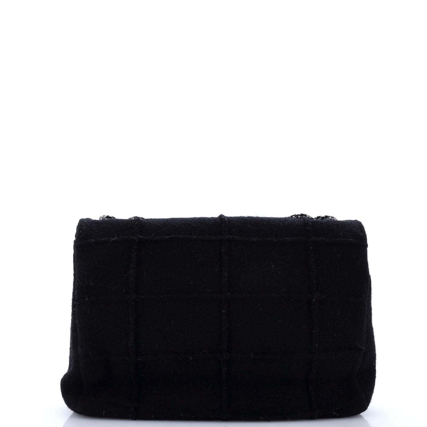 Chanel Chocolate Bar Mademoiselle Flap Bag Quilted Wool Jumbo
