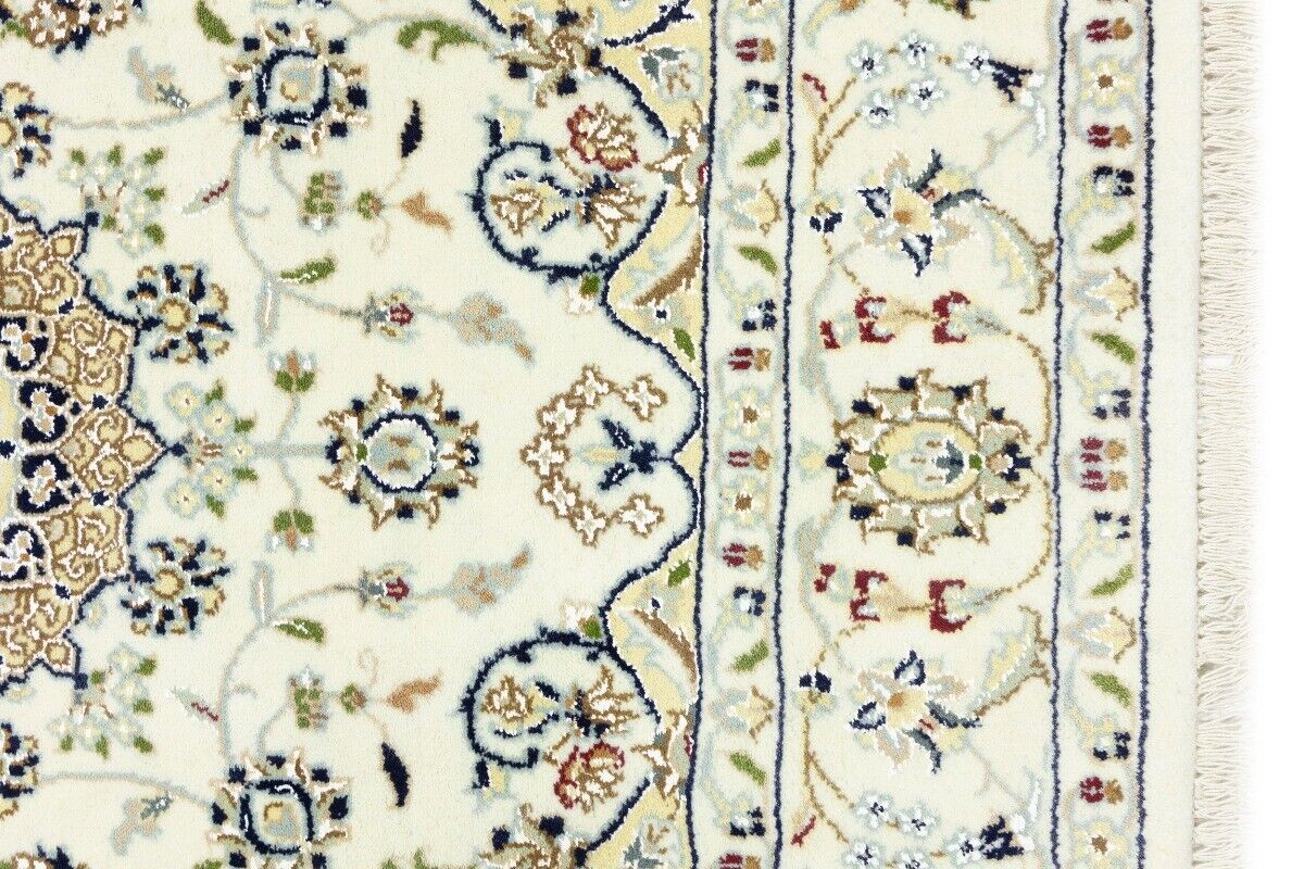 Indo-Nain Oriental Square Rug Vintage Floral