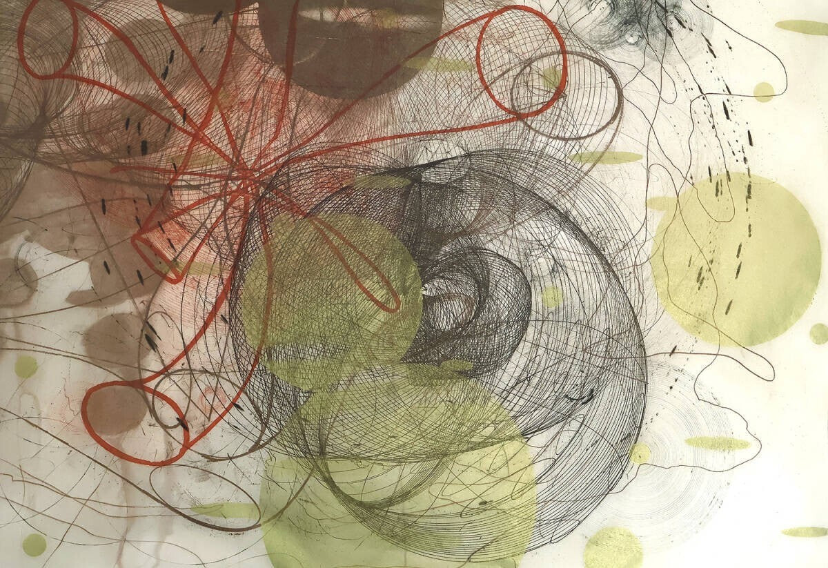 Judy Pfaff Original Lithograph Paper Signed