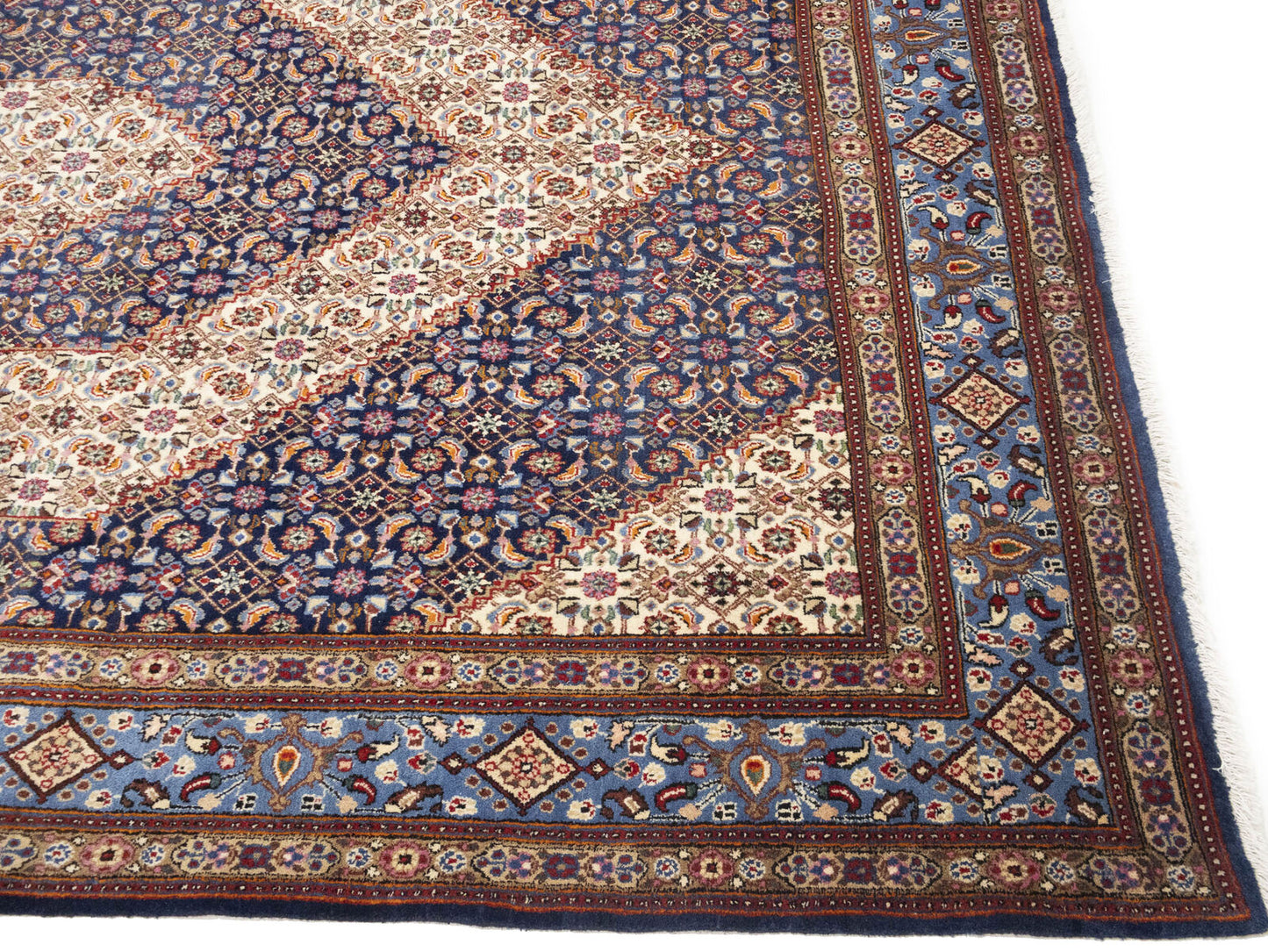 Cream Vintage Oriental Rug Traditional Classic