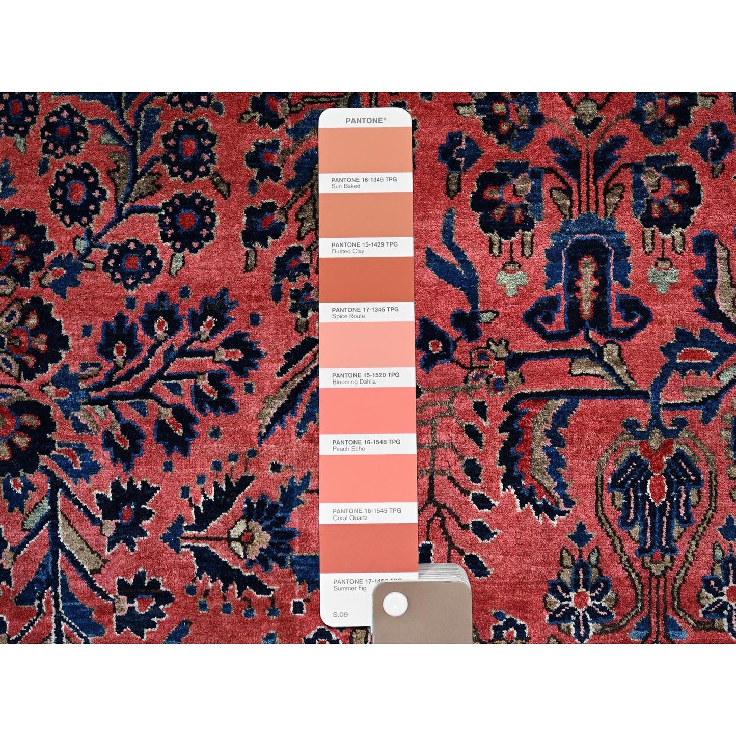 10'3"X13'9" Red Antique Zoroastrian Saroogh Hand Knotted Wool Oriental Rug