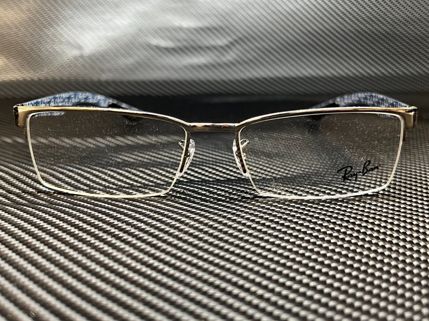 Ray Ban Rx8412 2502 Gunmetal Rectangle 54 Mm