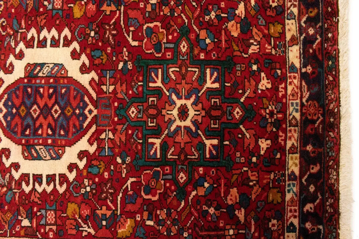 Vintage Oriental Runner Rug Geometric Tribal