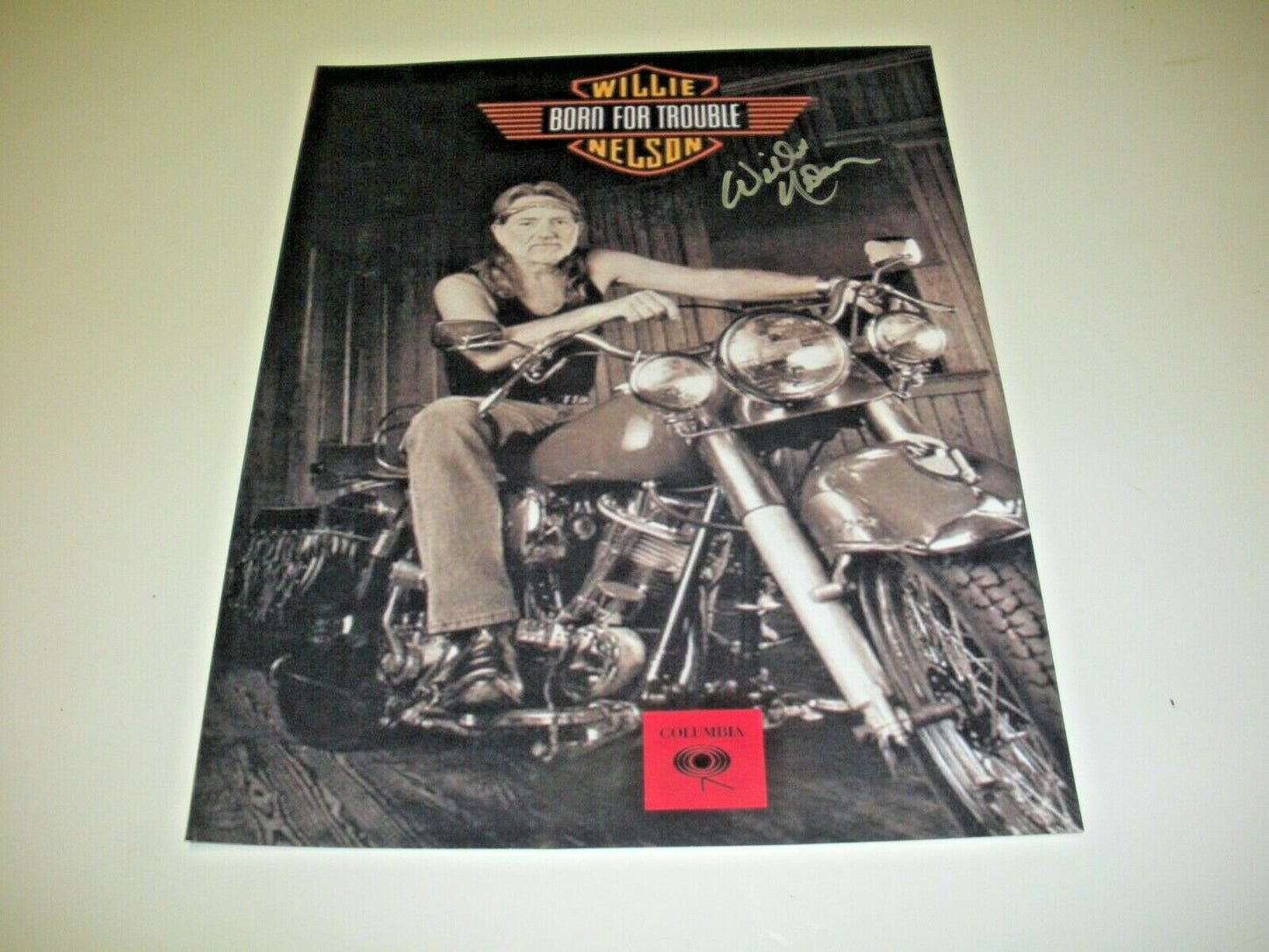 Willie Nelson On Mototcycle Country Music Legends
