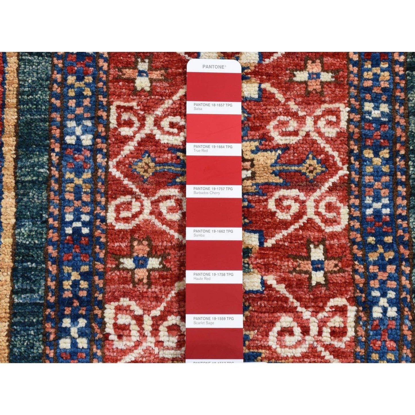 5'4"X7'9" Dark Green Afghan Super Kazak Hand Knotted Wool Oriental Rug