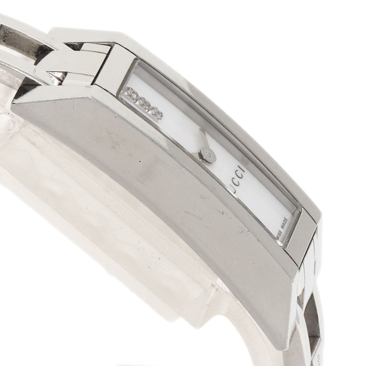 Gucci Square Face 3P Diamond Watches 110 Stainless Steel/Stainless Steel Ladies