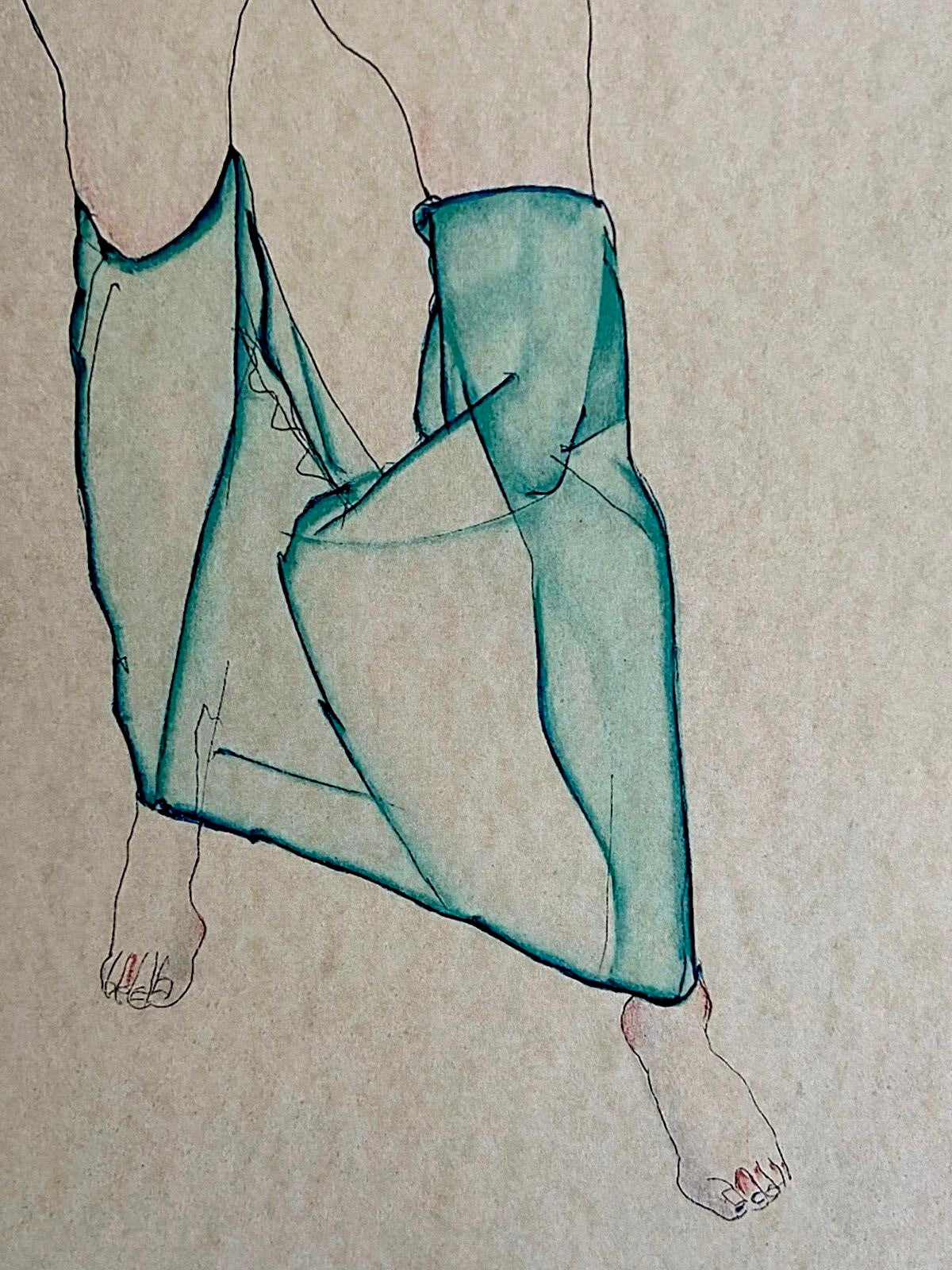Egon Schiele Lithograph From An Painting Coa