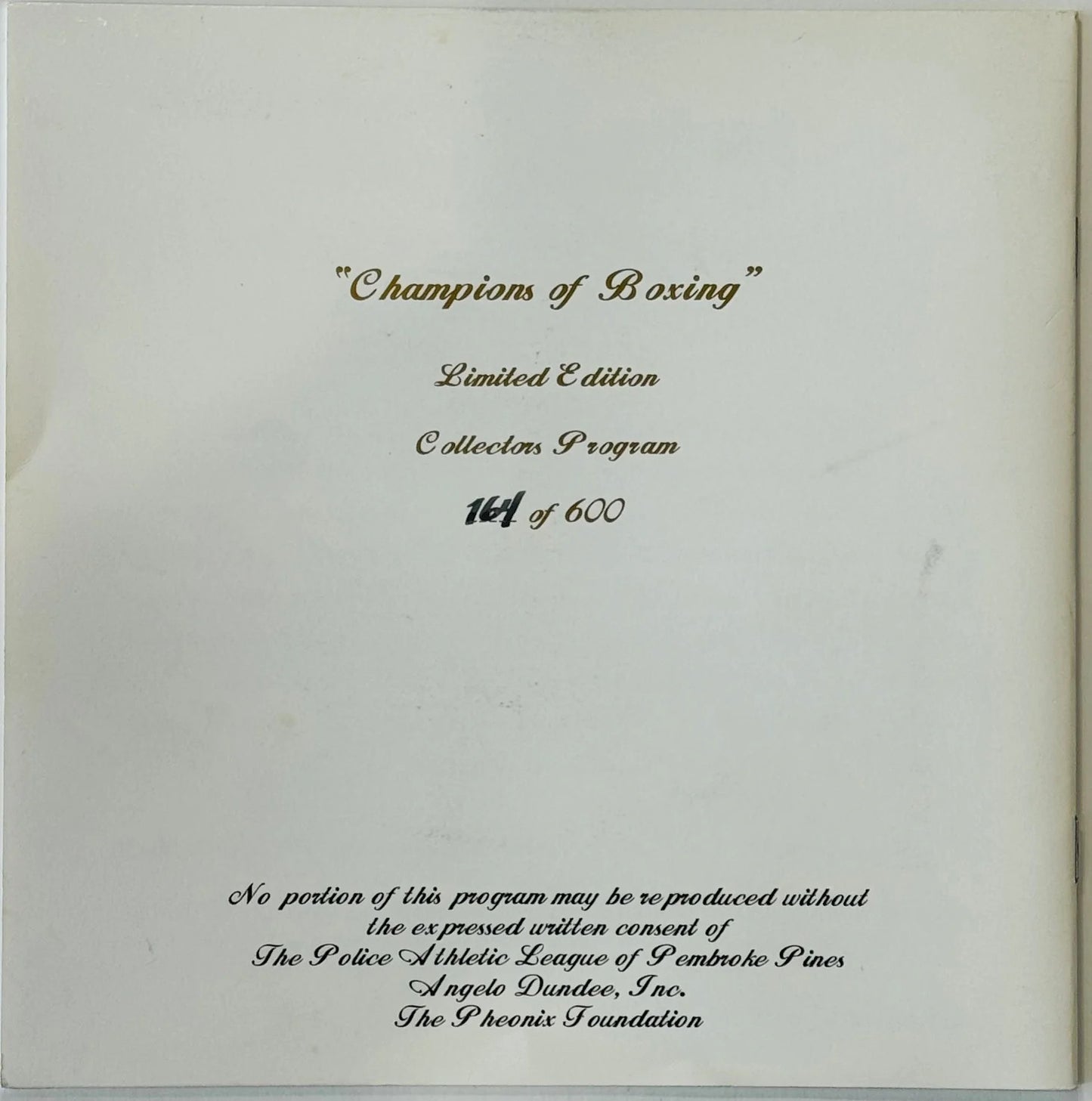 Muhammad Ali & Angelo Dundee Champions Of Boxing #164/601 (Jsa)