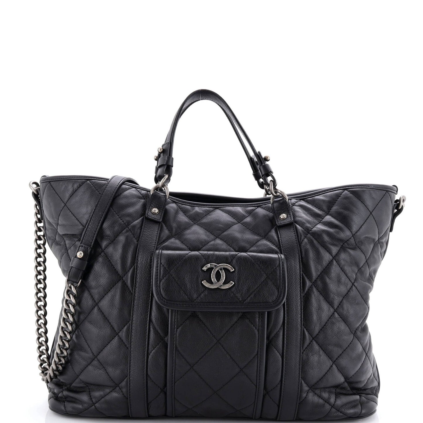 Chanel Casual Riviera Tote Quilted Calfskin Large