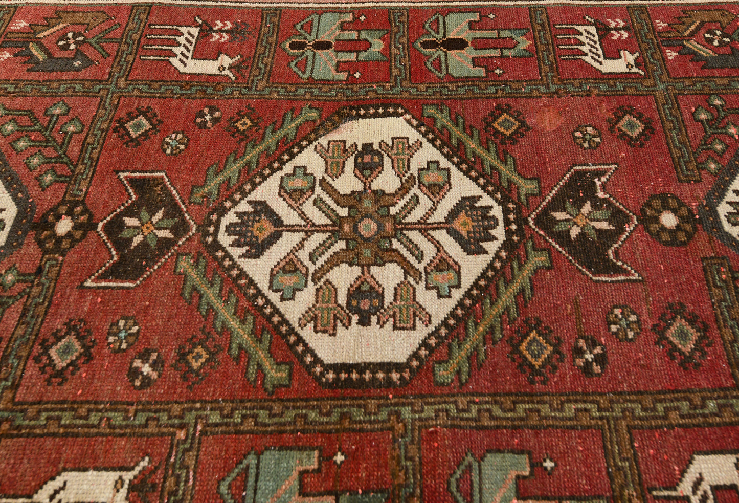 Semi-Antique Vintage Oriental Runner Rug