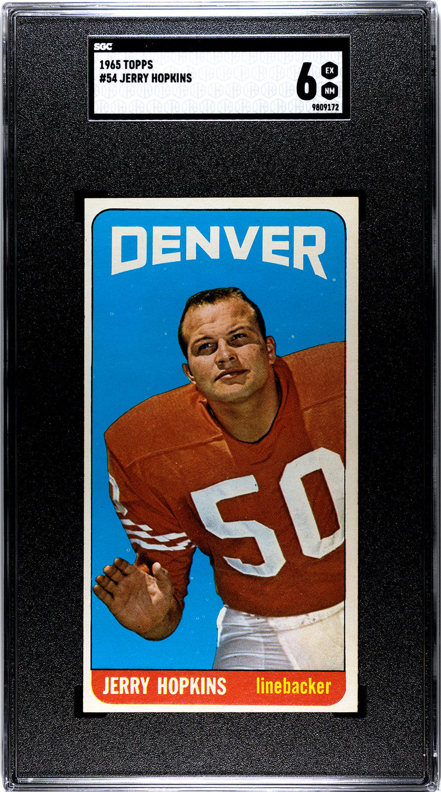 Jerry Hopkins 1965 Topps #54 Sgc 6