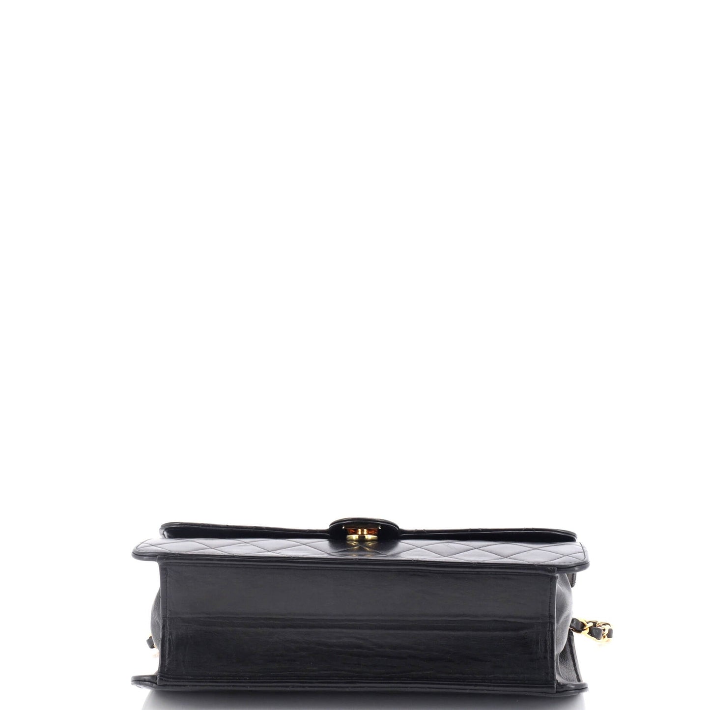 Chanel Vintage Clutch With Chain Quilted Leather Medium