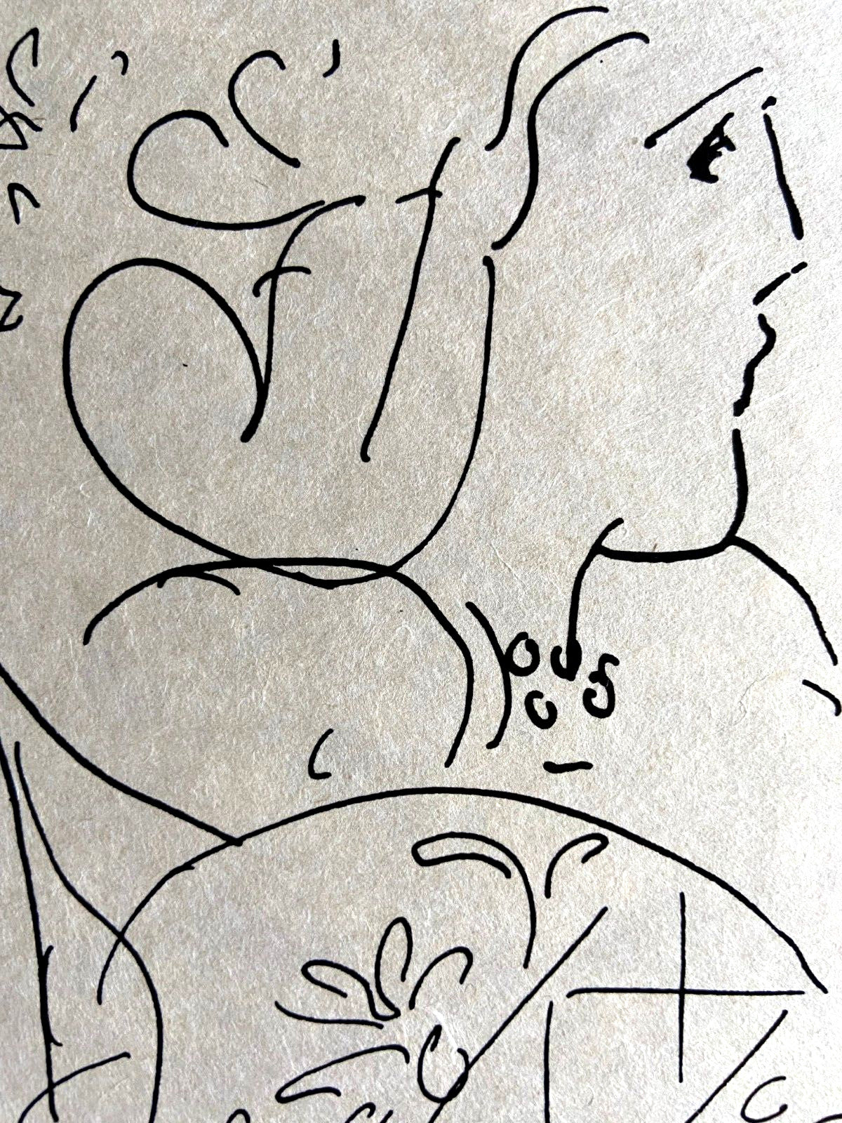 Henri Matisse Lithograph 1960 Coa Contract Signed By Hand Numbered Crayon